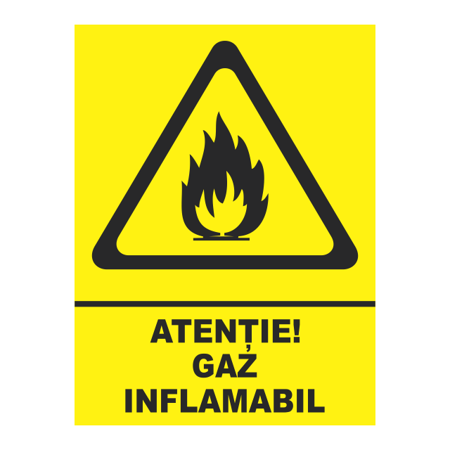 Indicator atentie gaz inflamabil 1 indicator atentie gaz inflamabil